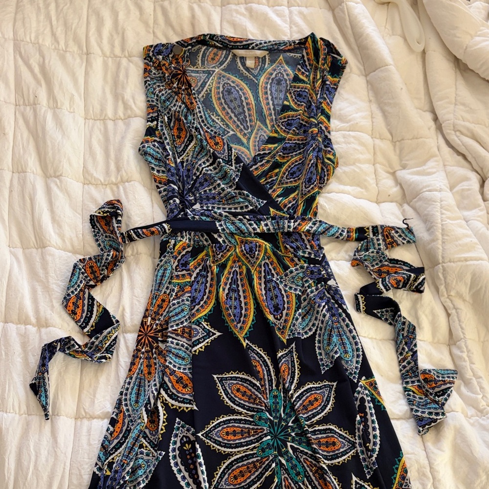 Banana Republic Navy Paisley Maxi Dress